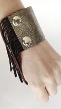 Fringe Cuff-Antique Silver And Chocolate