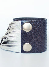 Fringe Cuff Coffee Python And Silver