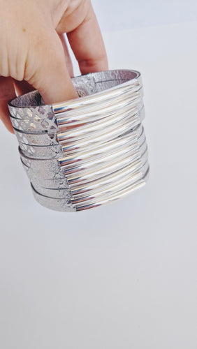 SALE! Presley Metallic Snake Leather Cuff