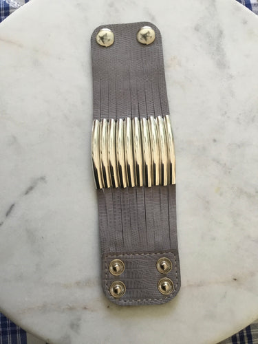SALE! Penny Leather Cuff
