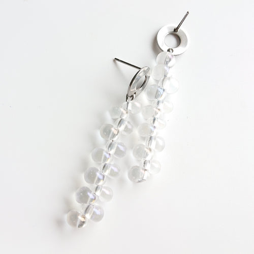 SALE! Phoebe Glass Earring Silver