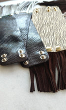 Fringe Cuff Coffee Python And Silver