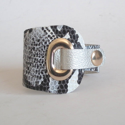 SALE! Bella Cuff Black Grey Snake