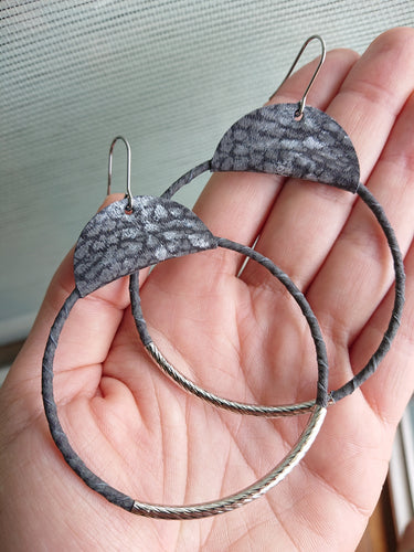 SALE! Daphne Hoop Grey Snake